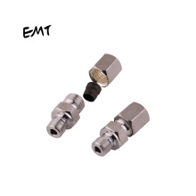 Bsp end metric male thread bite type tube fittings straight compression connectors with o-ring sealing